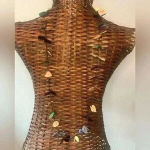 Super long tagua nut necklace